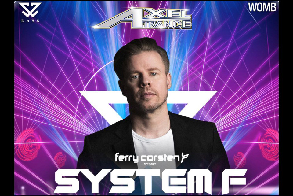 2020年1月、Ferry Corstenが「System F」名義でWOMBで開催されるAXELTRANCEに登場！