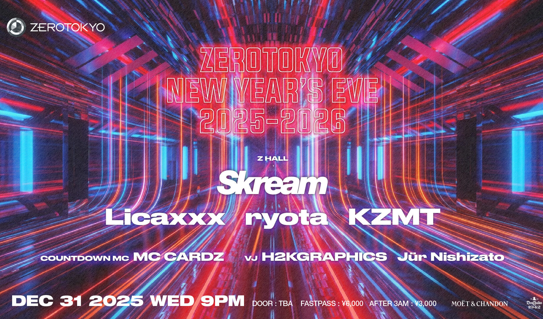 イギリスが誇るダブステップ/ハウスシーンのスーパースターSkreamがZEROTOKYOのカウントダウンイベントに降臨！Fred again..とのB2Bでファンを沸かせたばかりのSkreamのセットに注目！