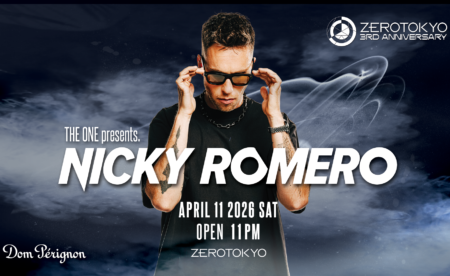Nicky RomeroがZEROTOKYO３周年のヘッドライナーとして登場！サイドプロジェクトのMonocule名義も高く評価され、第一線で存在感を放ち続けているNicky Romeroが３周年イベントのためだけに来日！