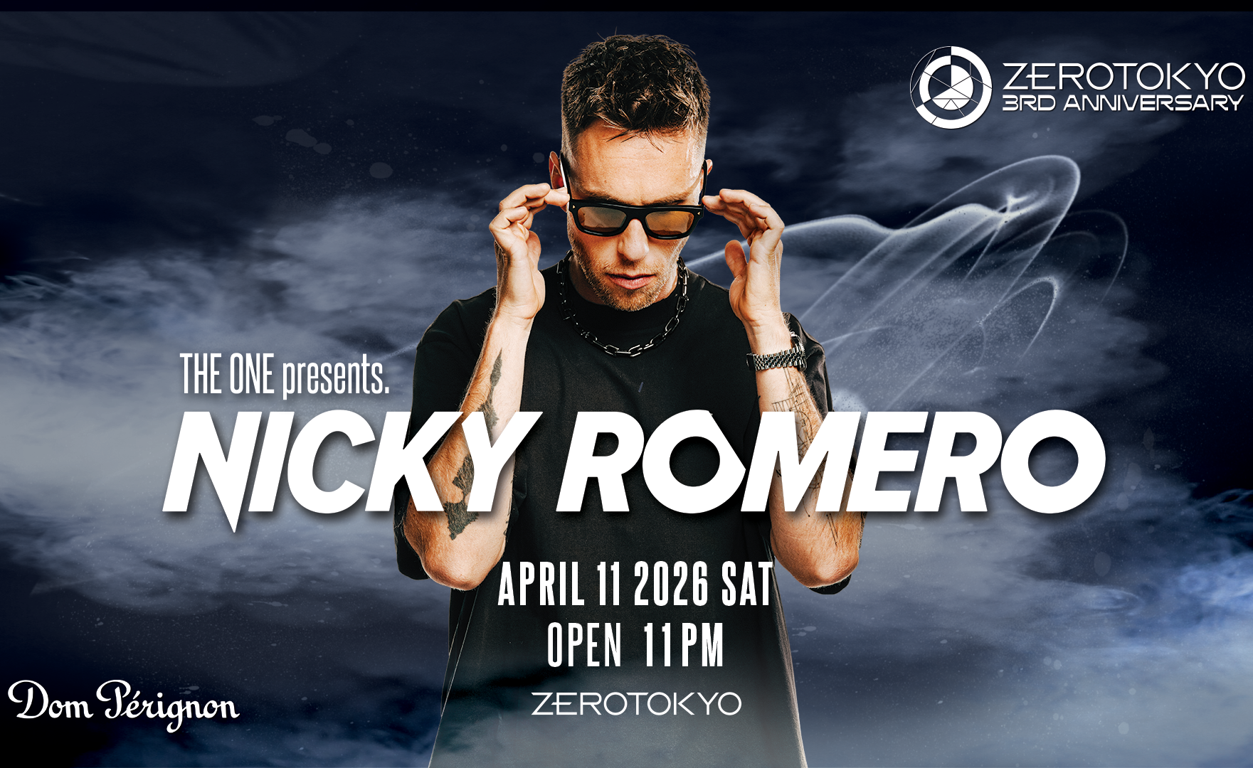 Nicky RomeroがZEROTOKYO３周年のヘッドライナーとして登場！サイドプロジェクトのMonocule名義も高く評価され、第一線で存在感を放ち続けているNicky Romeroが３周年イベントのためだけに来日！